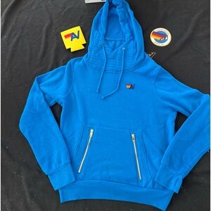 - NWT AVIATOR NATION NINJA PULLOVER HOODIE - Ocean SWEATSHIRT Medium